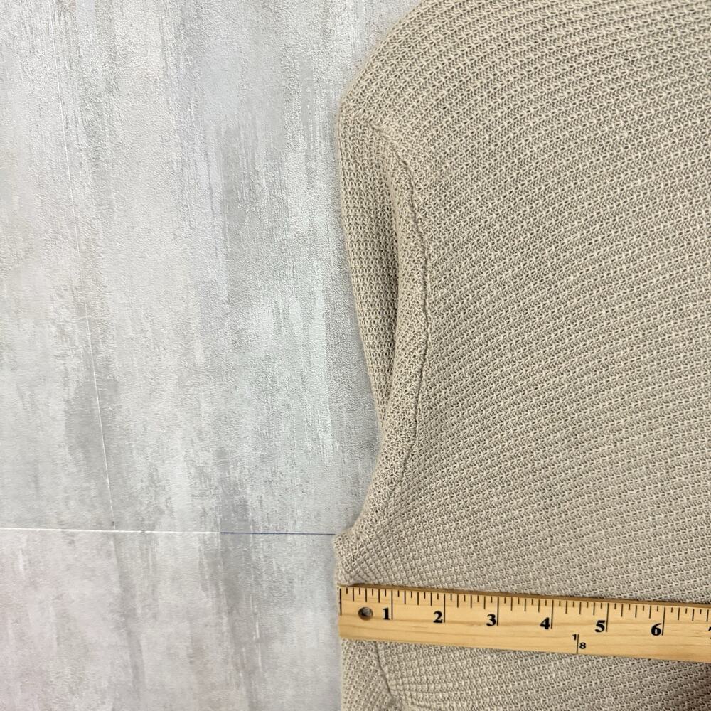 EILEEN FISHER Cardigan Petite PM Linen Open Knit Open Front Long Sleeve Beige - Picture 10 of 13
